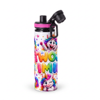 Personalizowany Bidon, Aluminiowa Butelka Dla Dzieci z Dowolnym Imieniem Dziecka - 850ml JEDNOROŻCE