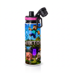 Personalizowany Bidon, Aluminiowa Butelka Dla Dzieci z Dowolnym Imieniem Dziecka - 850ml MINECRAFT
