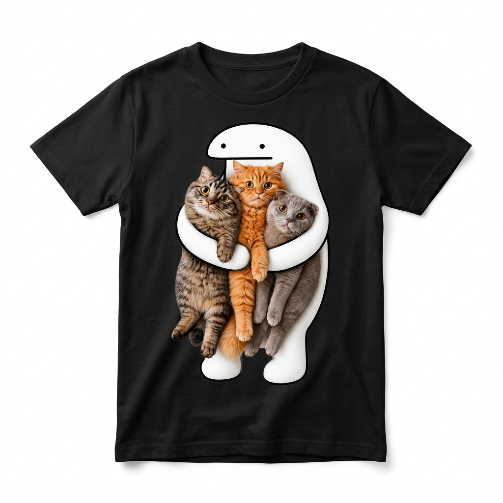 Śmieszna Koszulka z Memami kotkami Blob Dziecięca Bawełniana T-Shirt 26_41