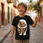 Śmieszna Koszulka z Memami kotkami Blob Dziecięca Bawełniana T-Shirt 26_41