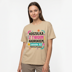 Koszulka Dla Dorosłych z Własnym Nadrukiem , T-Shirt 190g - Jakość Premium - Pełen Kolor