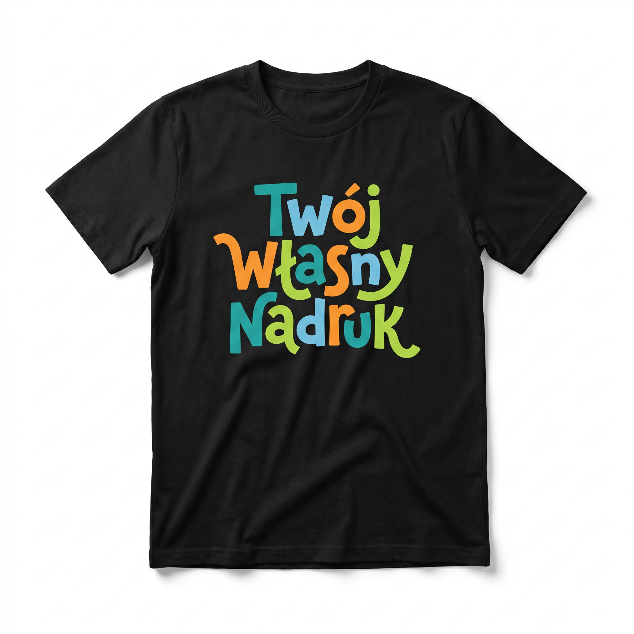 Koszulka Dla Dorosłych z Własnym Nadrukiem , T-Shirt 190g - Jakość Premium - Pełen Kolor