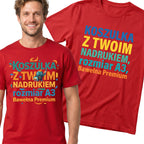 Koszulka Dla Dorosłych z Własnym Nadrukiem , T-Shirt 190g - Jakość Premium - Pełen Kolor