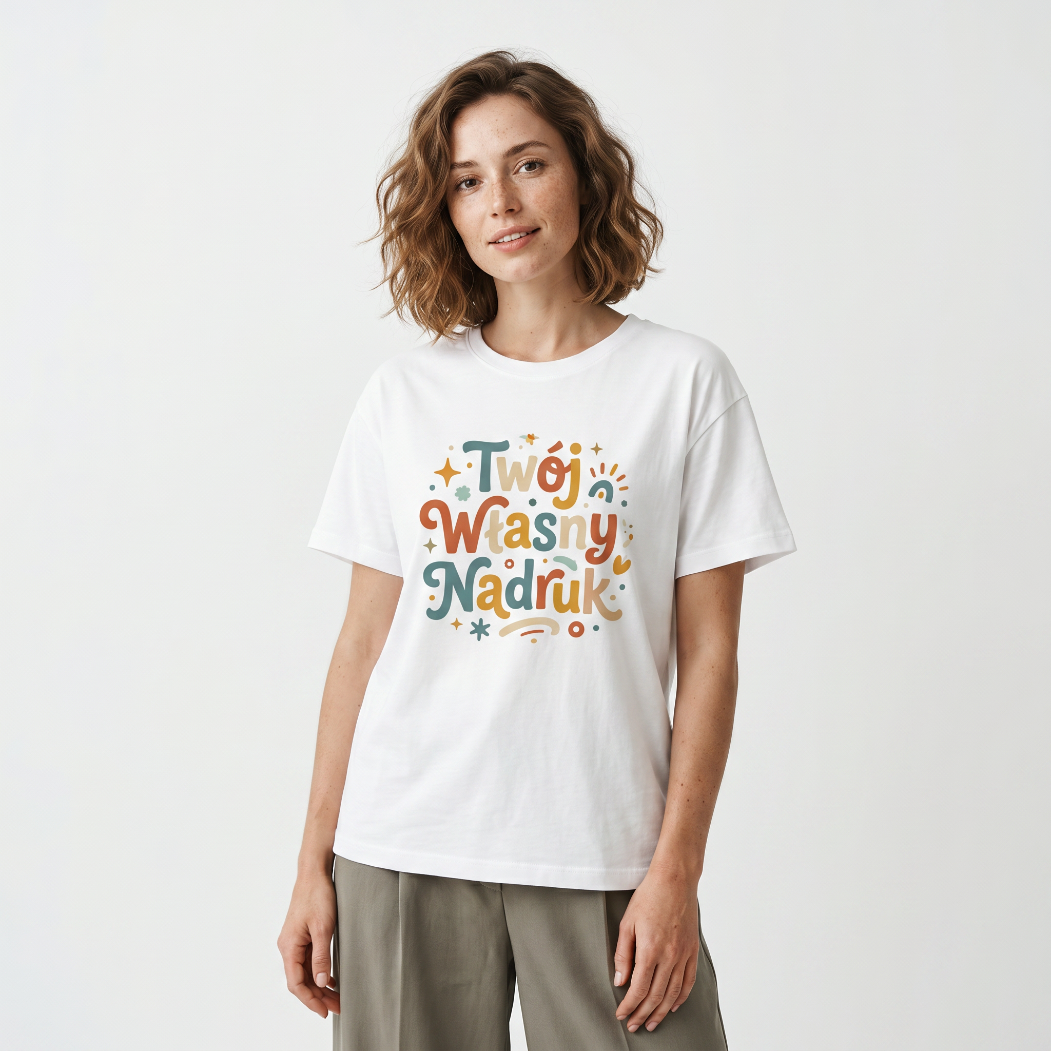 Koszulka Dla Dorosłych z Własnym Nadrukiem , T-Shirt 190g - Jakość Premium - Pełen Kolor