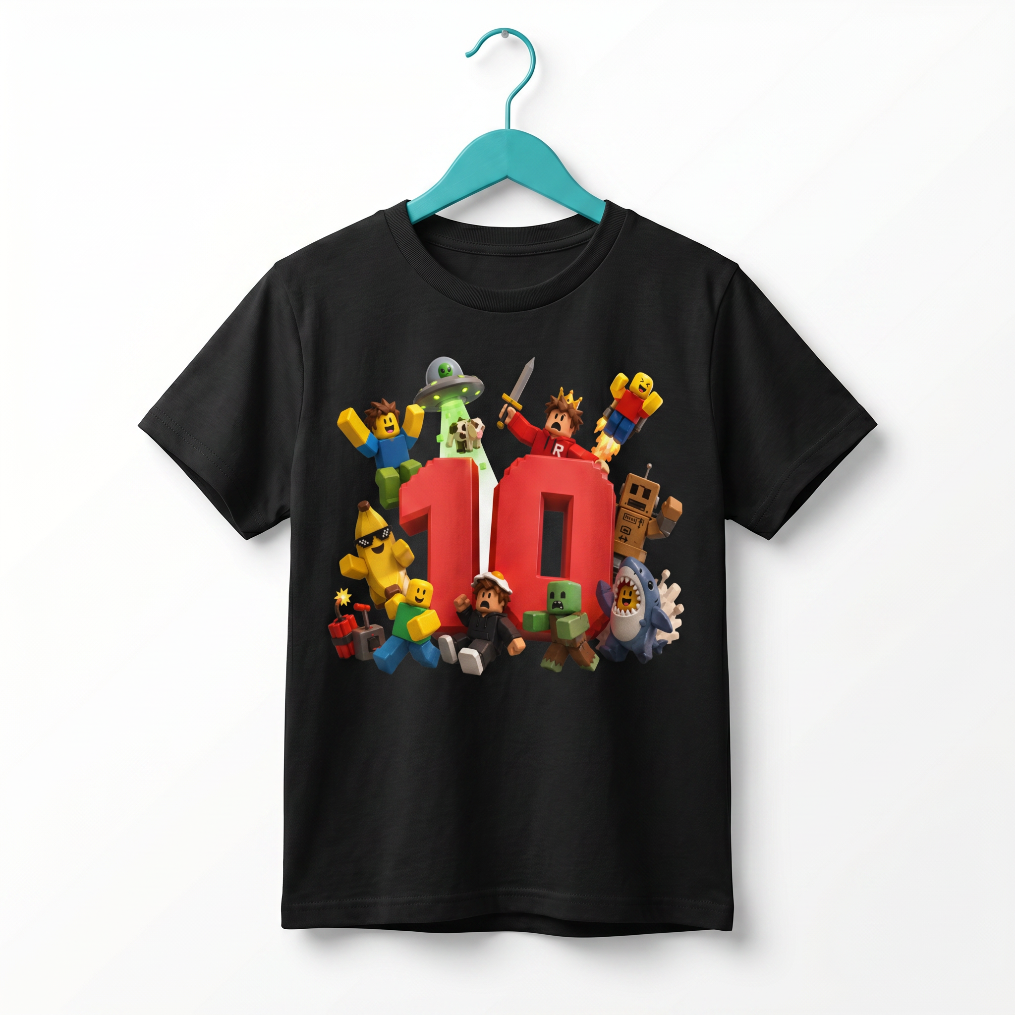Personalizowana Koszulka z Cyfrą na Urodziny z gry Roblox Dziecięca - Personalizowana 26_21