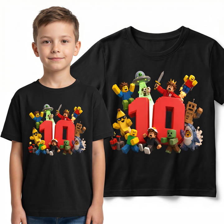 Personalizowana Koszulka z Cyfrą na Urodziny z gry Roblox Dziecięca - Personalizowana 26_21