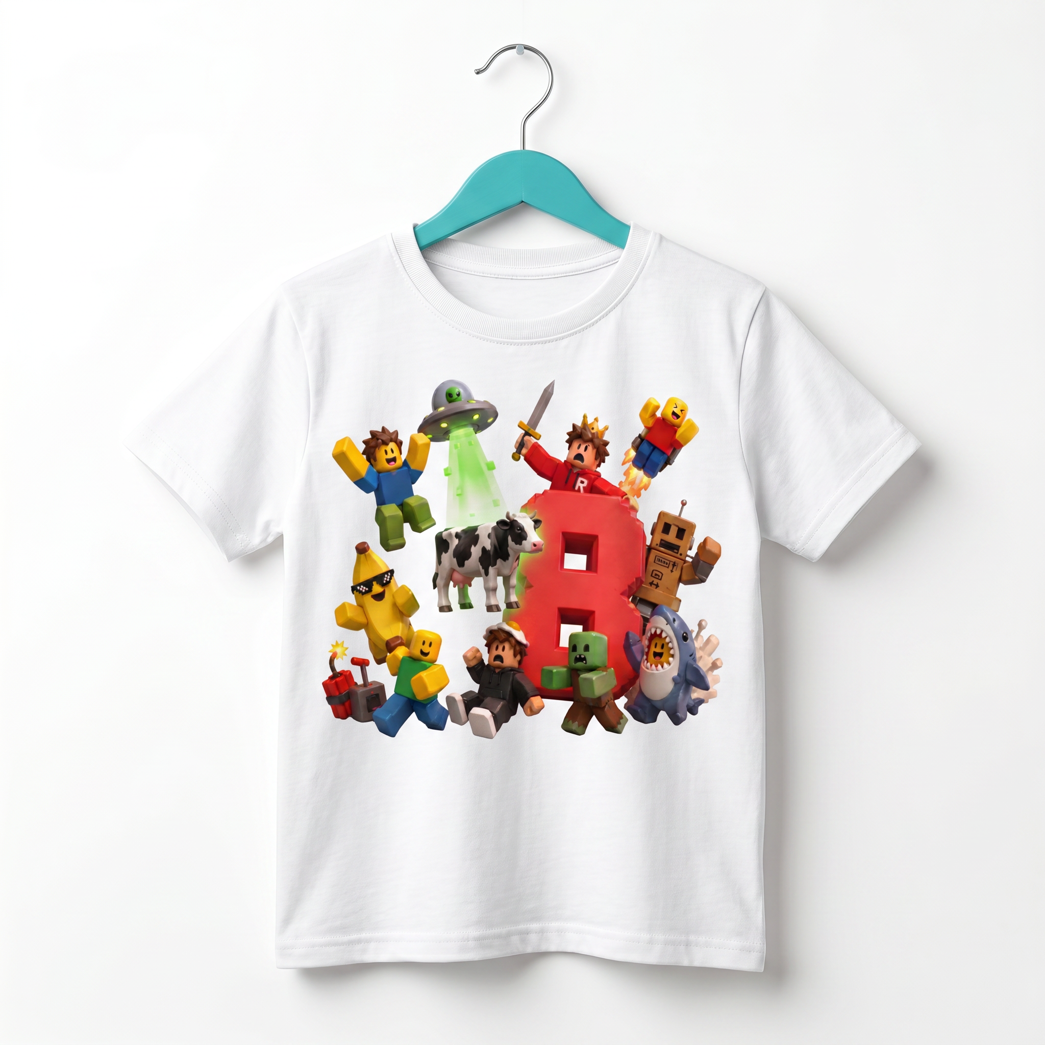 Personalizowana Koszulka z Cyfrą na Urodziny z gry Roblox Dziecięca - Personalizowana 26_21