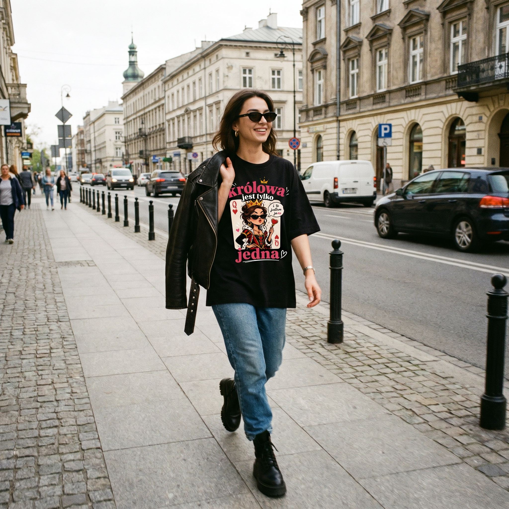 Koszulka Damska Śmieszna T-Shirt dla niej na Prezent "Królowa jest tylko jedna"