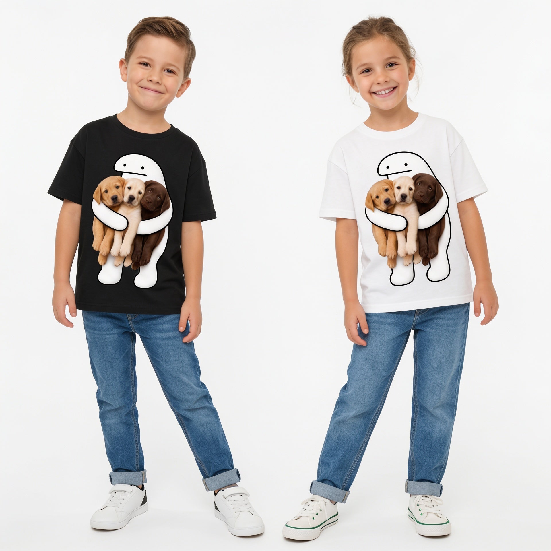 Śmieszna Koszulka z Memami kotkami Blob Dziecięca Bawełniana T-Shirt 26_61
