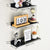 Zestaw 3 półek ściennych czarnych metalowych loft 30/35/40 cm