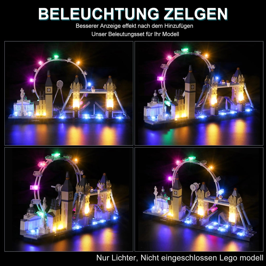 Zestaw LED do LEGO Architecture London 21034 podświetlenie LED RGB do makiety miasta