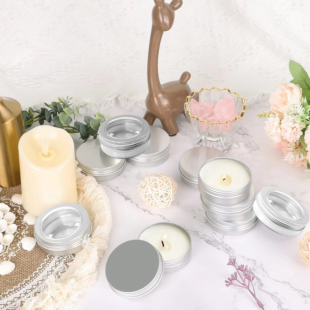 Zestaw Puszki aluminiowe z łopatkami etykietami 12 szt Pojemniki Metalowe