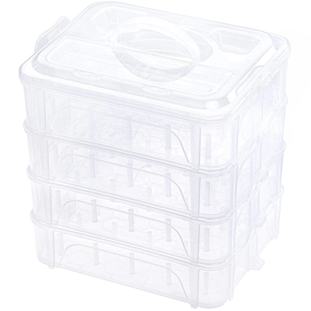Organizer na nici plastikowy 4-poziomowy z uchwytem – box do przechowywania szpulek