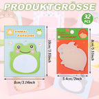 Zestaw 32 karteczek samoprzylepnych sticky notes zwierzątka kawaii