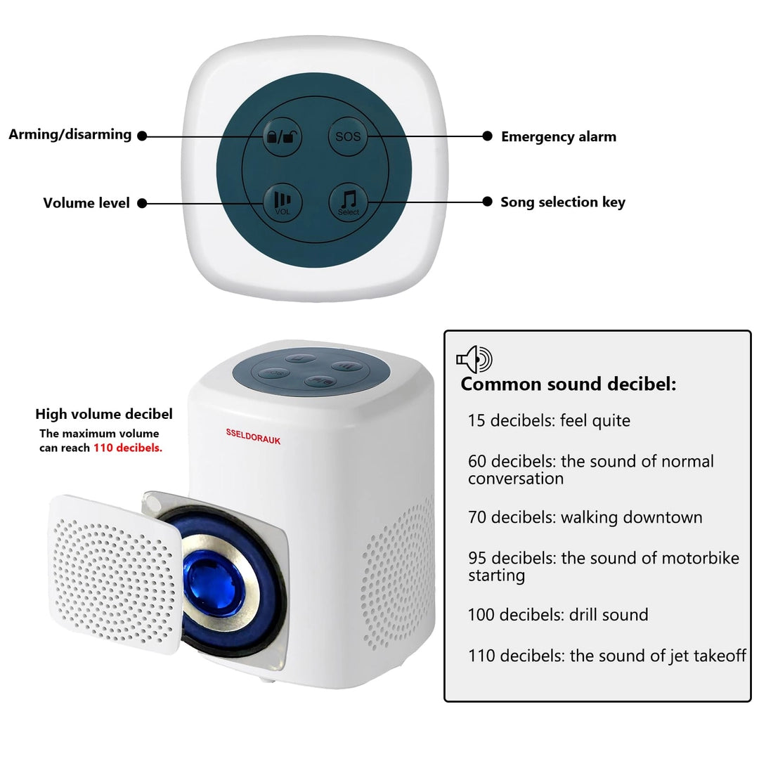 Bezprzewodowy ALARM imitujący Szczekanie Psa Szczekający Czujnik Ruchu 3 czujniki
