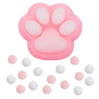 Zabawka antystresowa Gniotek Squishy Kocia różowa łapka z kulkami 7 cm