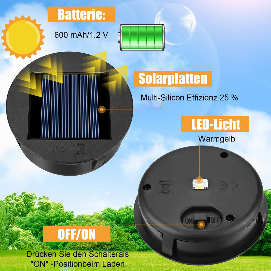 Lampki Solarne Baterie wymienne Zapas LED do Słoików 4 szt Moduł Wkład do Lampionów