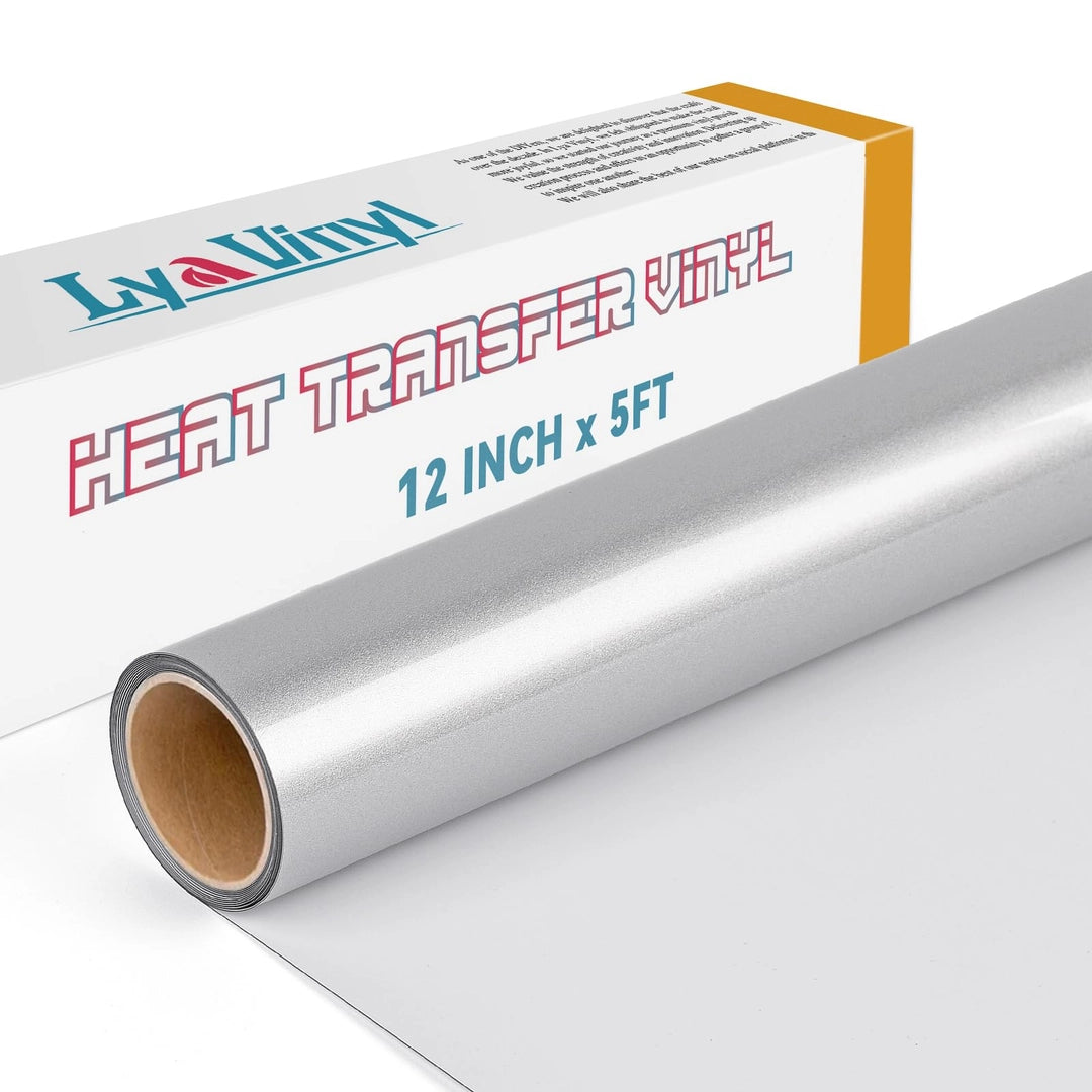 Termotransferowa Folia Winyl HTV Flex Metaliczna Srebrna Do Nadruków 3m x 30cm Główne zdjęcie produktu