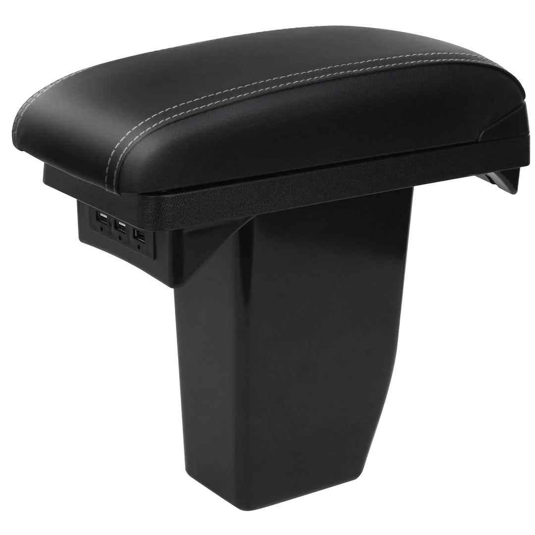 Podłokietnik Peugeot 2008 2012-2018 z 3x USB i 2-poziomowym schowkiem