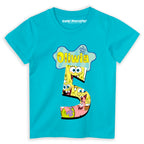 Spongebob Koszulka T-Shirt Dziecięcy z Imieniem i Cyfrą Na Urodziny Prezent SPO03