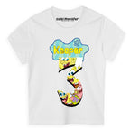 Spongebob Koszulka T-Shirt Dziecięcy z Imieniem i Cyfrą Na Urodziny Prezent SPO03