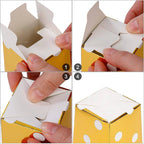 Pudełka na popcorn złote a skromne papierowe 36 szt. dekoracyjne na imprezy