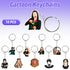 Zestaw 10 breloków kreskówkowych z postaciami w stylu Wednesday Addams