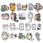 Naszywki termiczne 22 szt. łatki aplikacje do ubrań DIY haftowane Śmieszne Koty