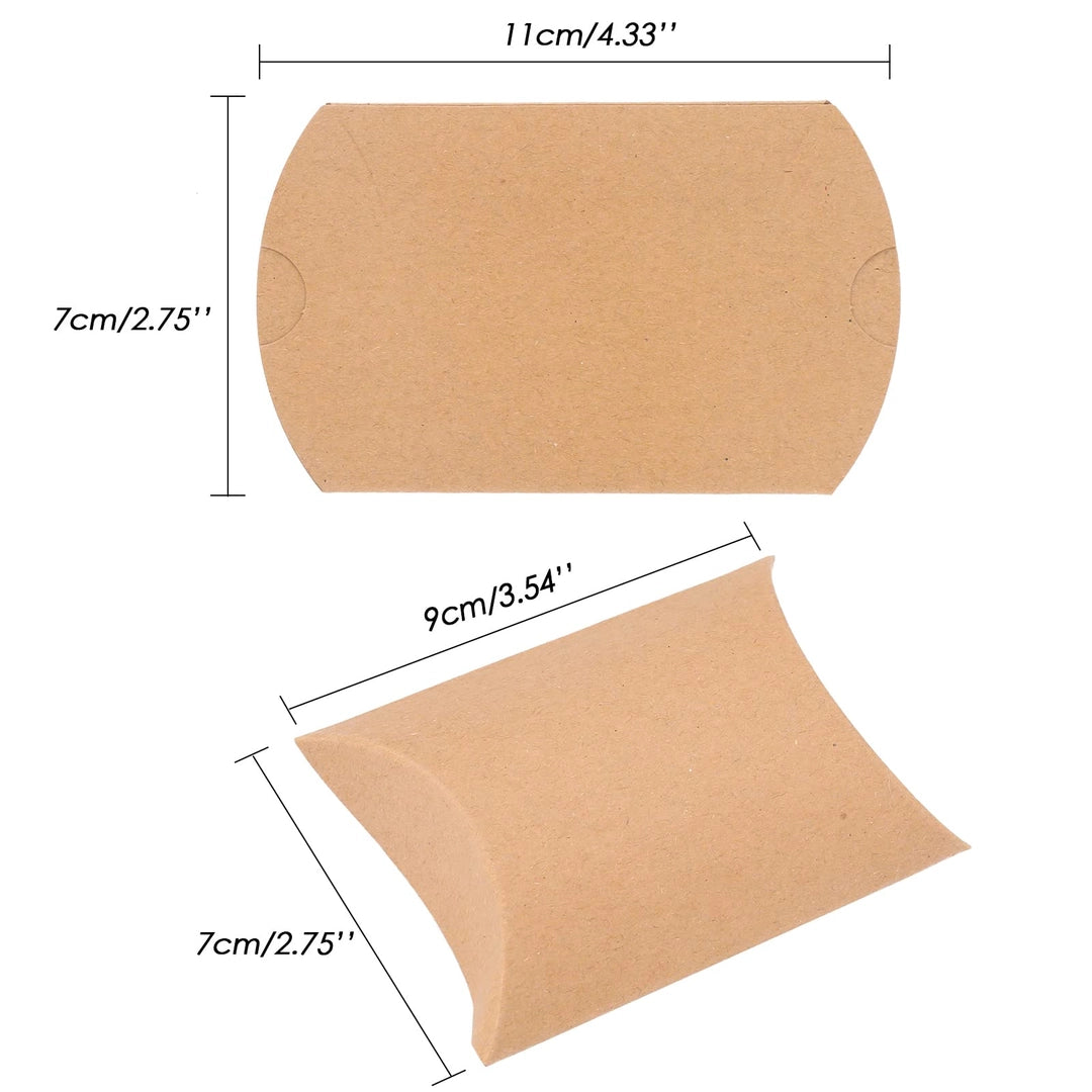 Ekologiczne pudełeczka mini pudełka prezentowe kraft 50 szt z naklejkami Drugie zdjęcie produktu