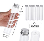 Zestaw 30 probówek butelek Buteleczki z zakrętką 150 ml – do soli, przypraw, prezentów DIY