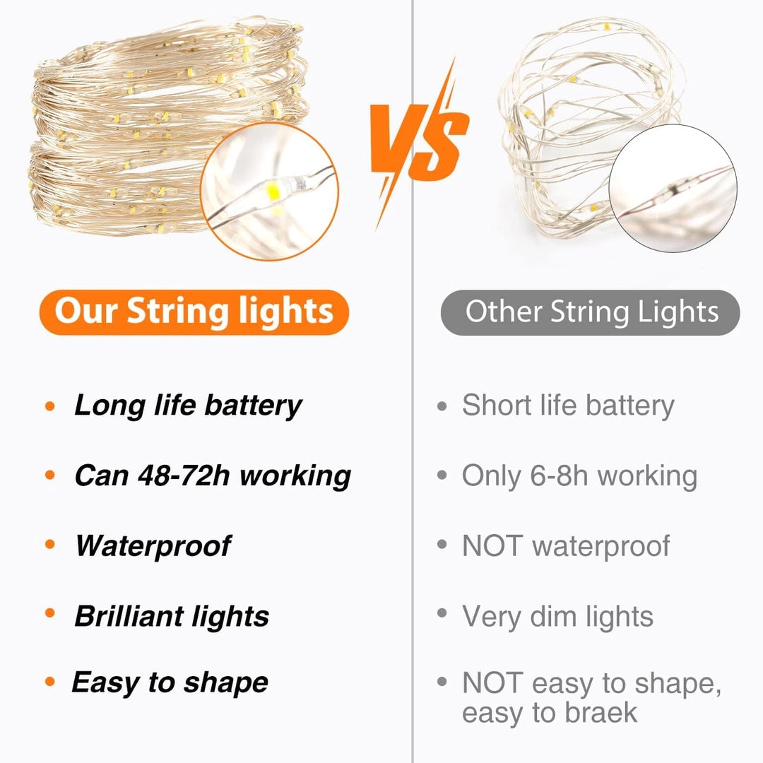 Lampki LED na Druciku mini 2m Łańcuch świetlny 20 diod ozdobne BATERIE W ZESTAWIE