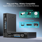 NICGIGA GS0410P Switch PoE 5-port Gigabit 4x PoE+ 78W Plug&Play VLAN