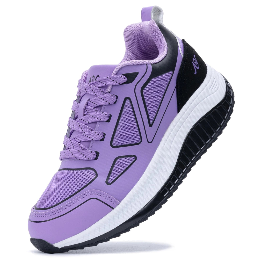 Buty sportowe damskie fioletowe i niebieskie do biegania z amortyzacją