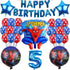 Zestaw Urodzinowych Balonów + Baner Happy Birthday na 5 URODZINY- Spiderman