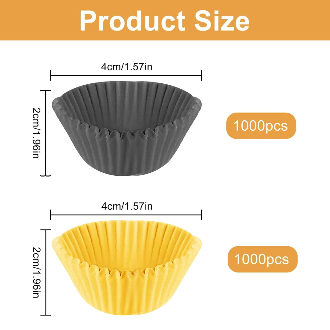Foremki do muffinek 2000 szt. mini foremki papierowe 4 cm – żółte i czarne