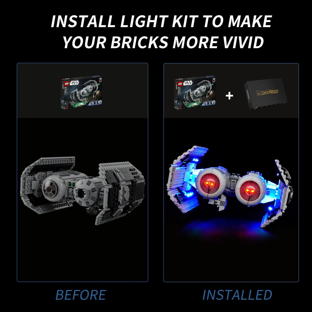 Zestaw oświetlenia LED do LEGO 75347 TIE Bomber Star Wars światła USB