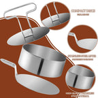 Zestaw ringów cukierniczych ze stali nierdzewnej 6 szt. + popychacz i szpatułka