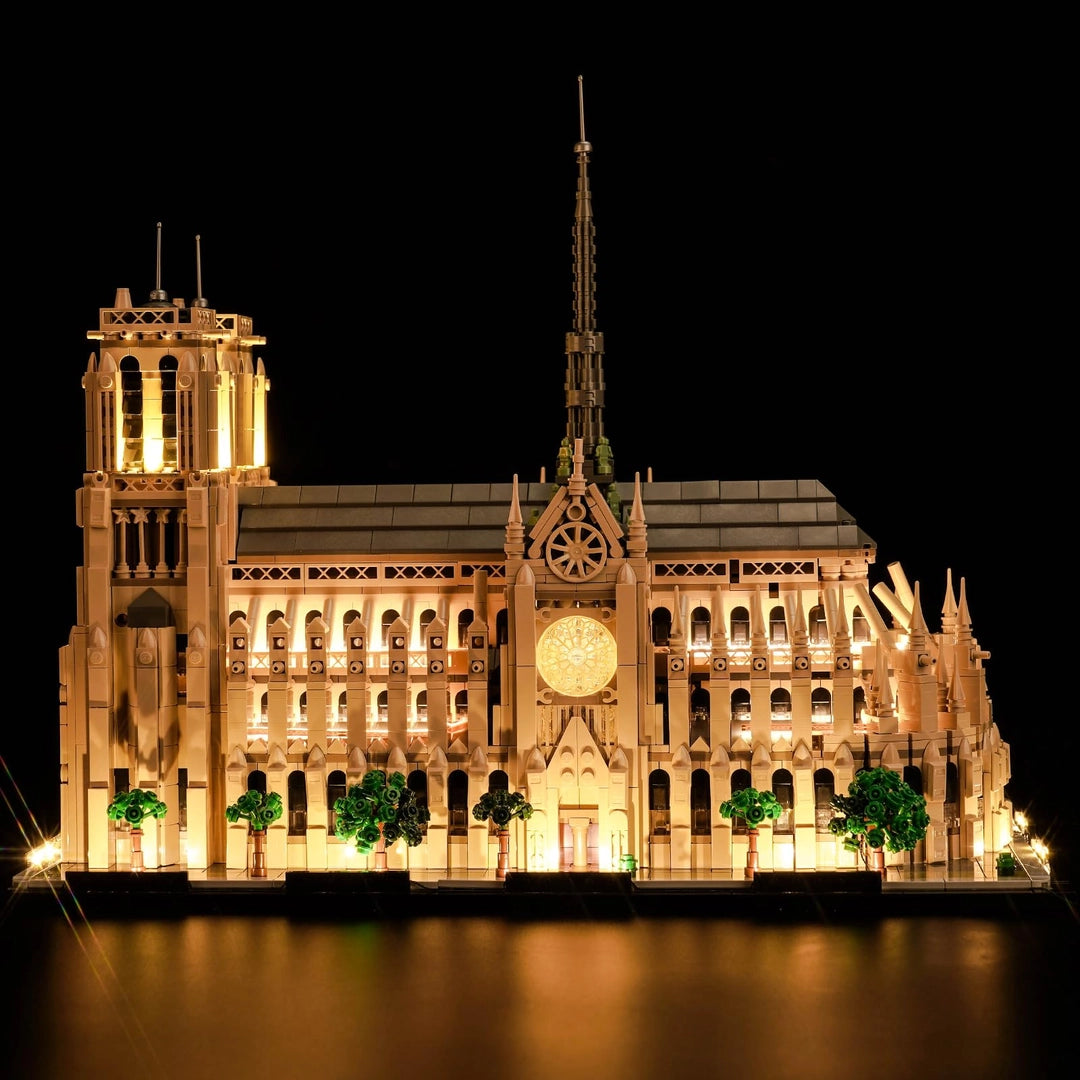 Zestaw LED do Notre Dame LEGO z pilotem – podświetlenie RGB modelu 21061