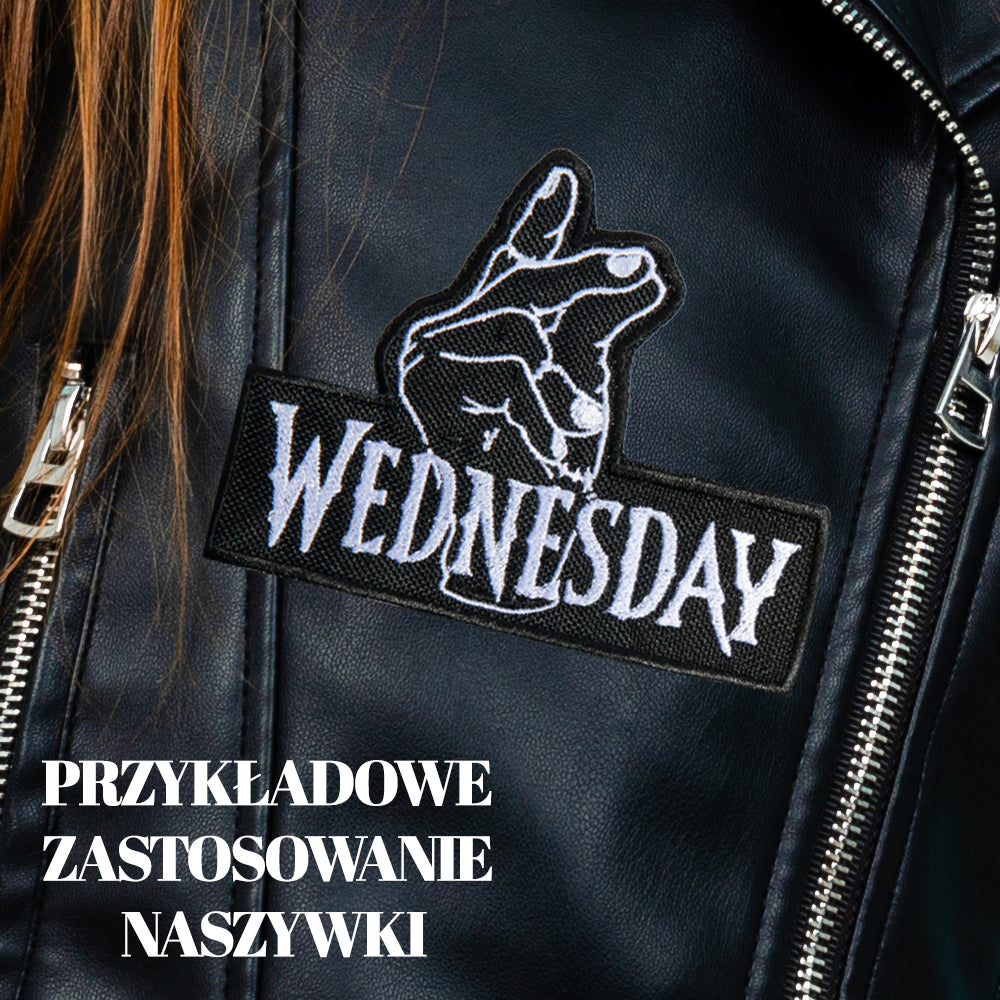 Wednesday Serial Addams Logo Haftowana Naszywka Aplikacja Termo - 005