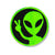 Naszyka Zielony Neonowy UFOLUDEK Aplikacja Termo - 031