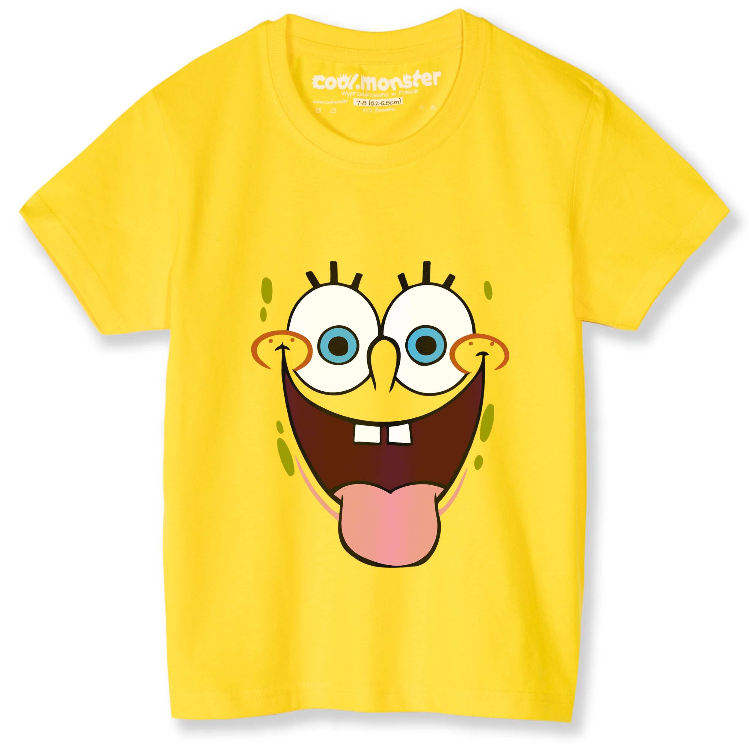 Spongebob - Koszulka / T-Shirt Dziecięcy 100% Bawełna - Żółty