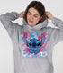 Stitch Kolorowe Logo Bluza z kapturem Bawełniana Kangurka - Dla Dzieci i Dorosłych