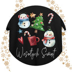 Świąteczna Bawełniana Koszulka T-Shirt - napis Wesołych Świąt XS-XXL C04