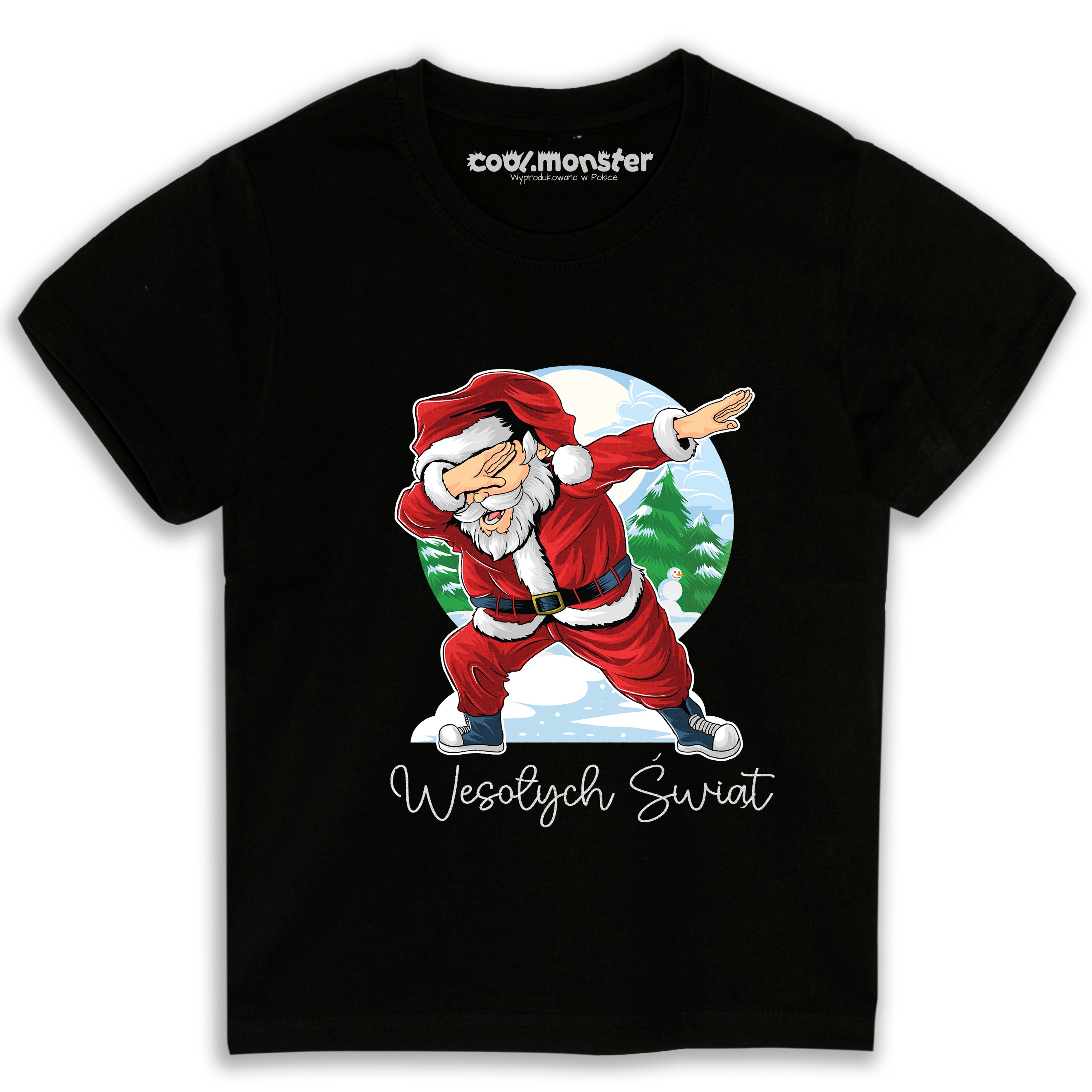 Koszulka świąteczna Dabbing Mikołaj - Czerwona Czarna lub Zielona CHR007