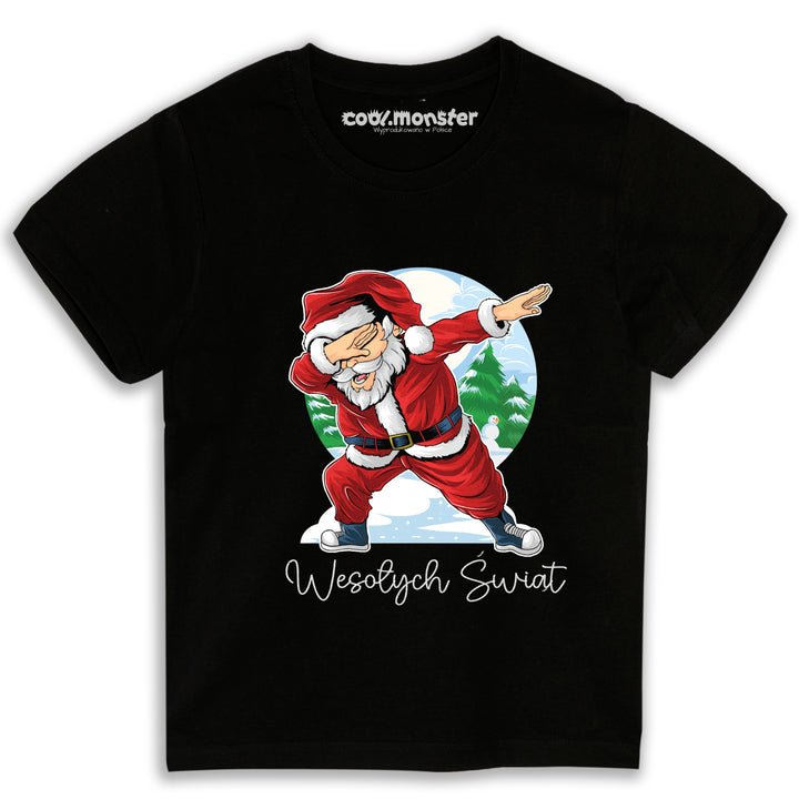 Koszulka świąteczna Dabbing Mikołaj - Czerwona Czarna lub Zielona CHR007