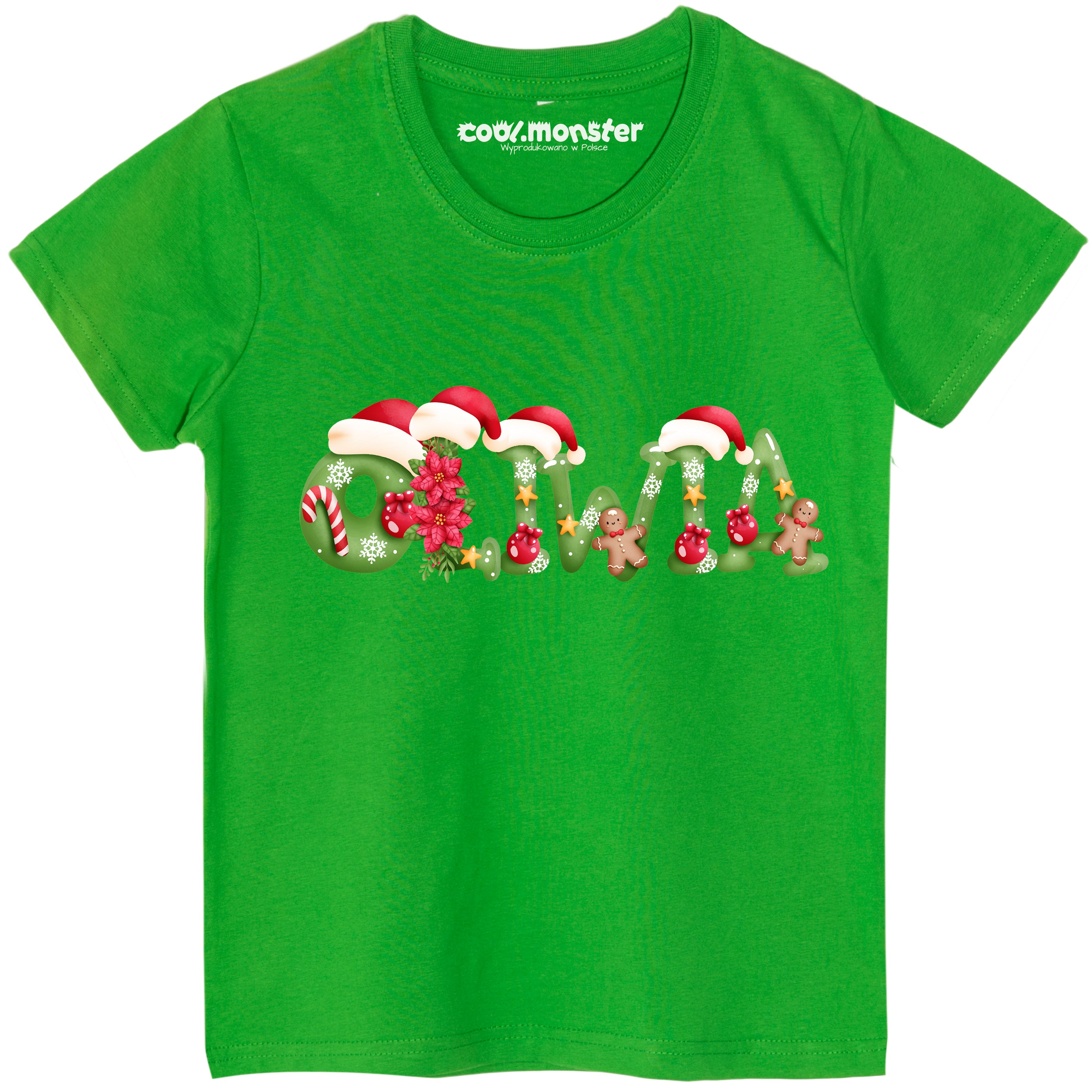 Świąteczna Bawełniana Koszulka T-Shirt dla Rodziny Personalizowana z Imieniem CHR011