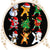 Koszulka świąteczna z długim rękawem Dabbing Mikołaj i ekipa - Dziecięca CHR021