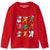 Koszulka świąteczna z długim rękawem Dabbing Mikołaj i ekipa - Dziecięca CHR021
