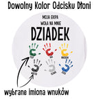 Koszulka Męska T-Shirt - Ekipa Dziadka z imionami wnuków - Czarna lub Biała- DZI03