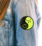Naszywka Neonowa Yin Yang / Happy Sad Aplikacja Termo Haft - 001
